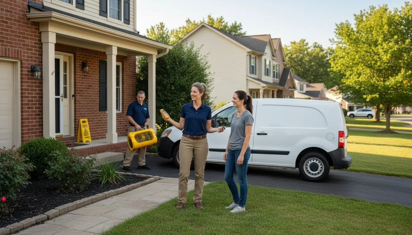 Residential water damage restoration in Eagarville, IL